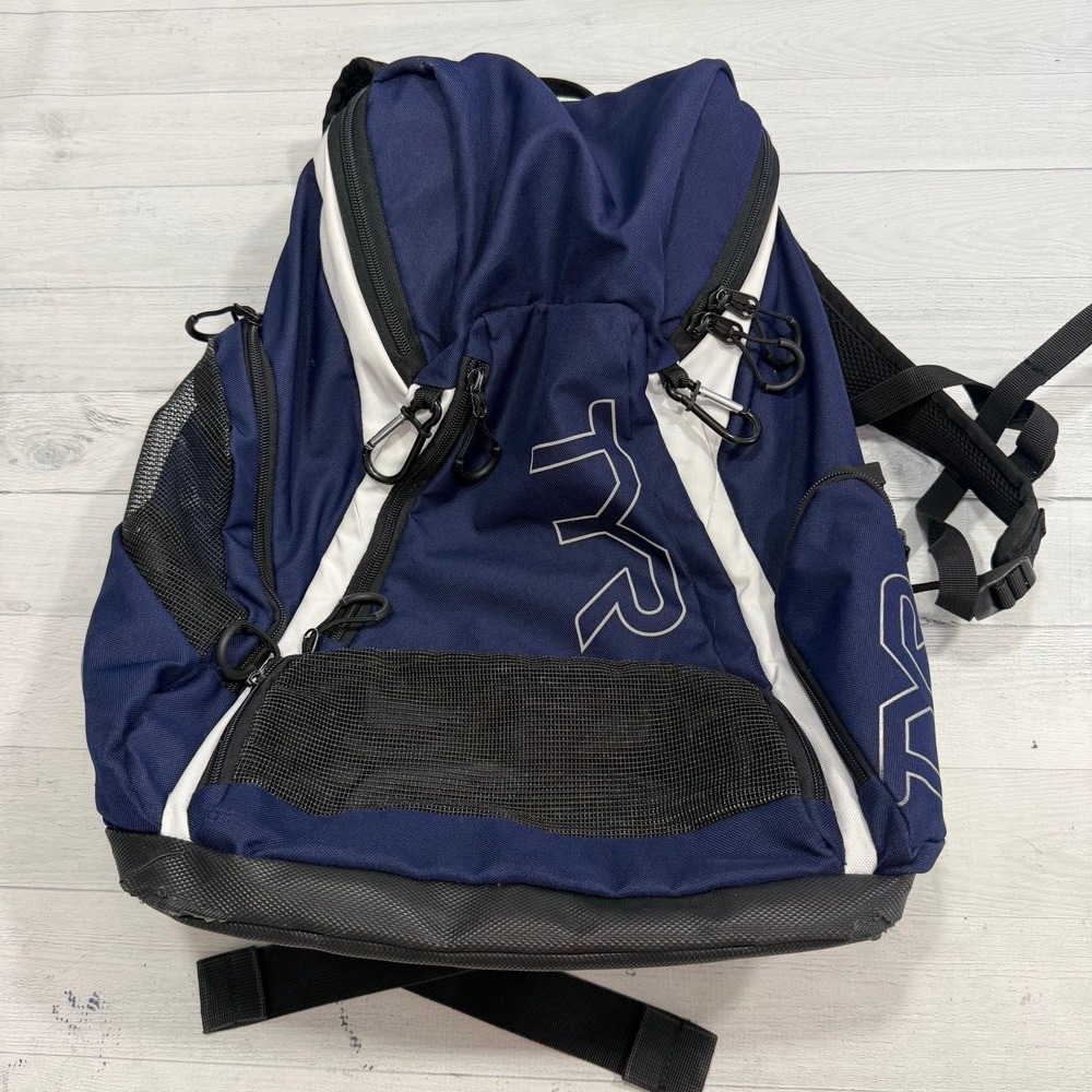 TYR Alliance Backpack‎ Navy Blue White and Black